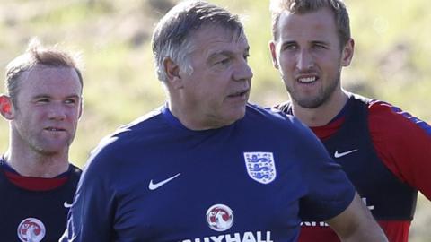 Wayne Rooney, Sam Allardyce and Harry Kane