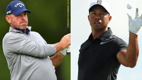 Thomas Bjorn and Tiger Woods