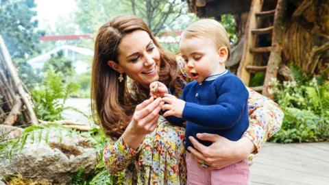 The Duchess of Cambridge with Prince Louis at the Chelsea Flower Show