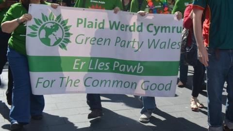 Wales Green Party march in Cardiff