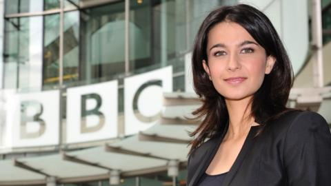 Yalda Hakim outside the 鶹Լ's New Broadcasting House