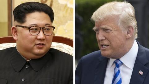 Composite photo of Kim Jong-un and Donald Trump