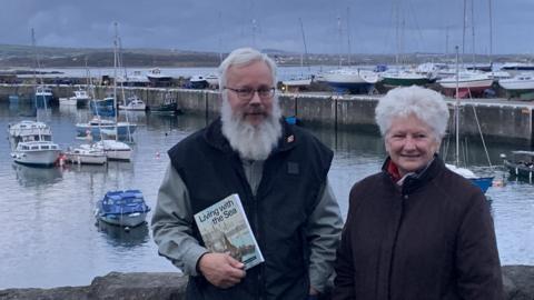 Staffan Overgaard and Angela Little at Port St Mary Harbour