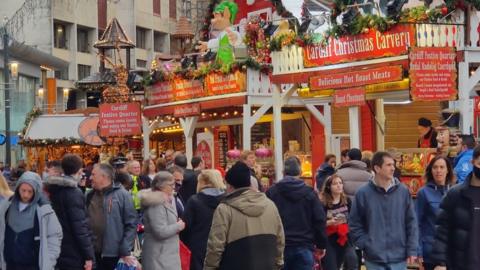 Christmas in Cardiff city centre