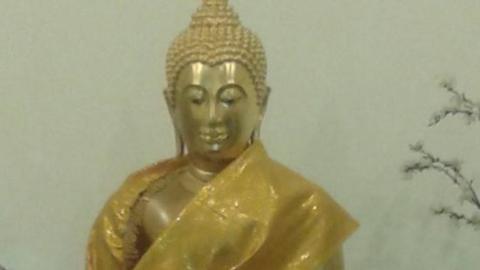 The Buddha statue stolen from a temple in Botswana's capital Gaborone last month