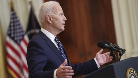 President Biden speaking at press conference