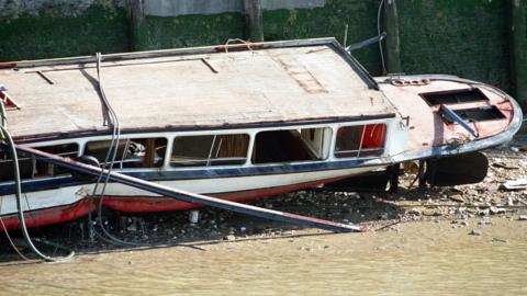 The pleasure boat Marchioness sank after being hit by the dredger Bowbelle on the River