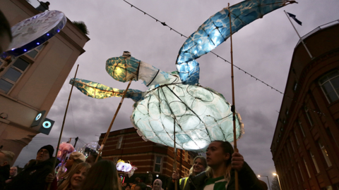 Turtle at Bedminster Winter Lantern Parade