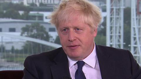 UK Prime Minister, Boris Johnson on The Andrew Marr Show.