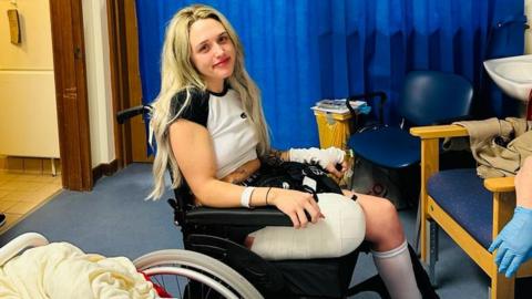 Chantelle Cox in wheelchair