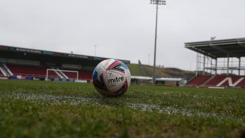 Waterlogged pitch at Northampton