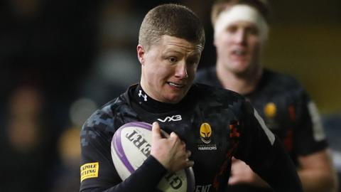 Noah Heward in action for Worcester Warriors