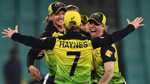 Australia celebrate victory