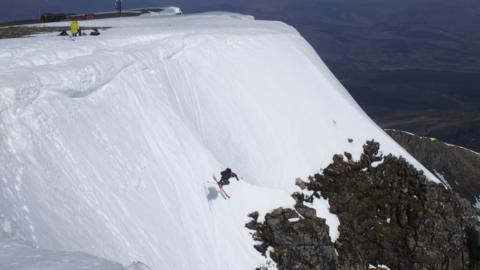 Skier in Easy Gully