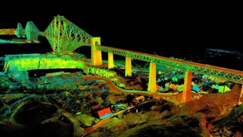 3D scan of Forth bridge