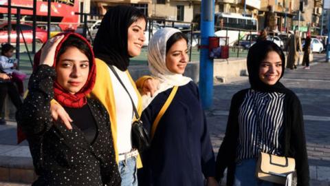 Women wearing hijabs in Alexandria, Egypt (file photo)