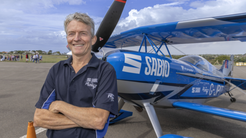Rich Goodwin with aircraft