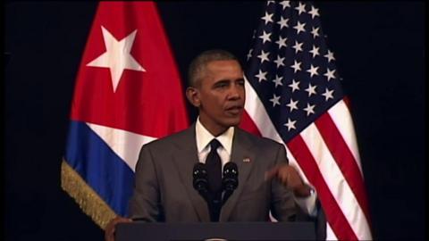 barack Obama speaks in Havana