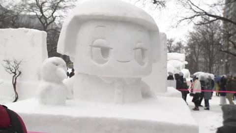 Sapporo's annual snow festival in Japan