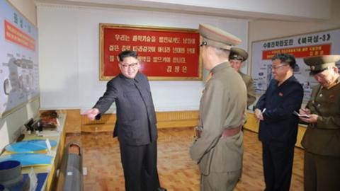 Kim Jong-un inspects a military facility in North Korea