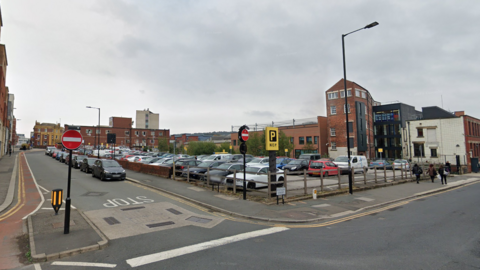 Matilda Street junction with Sidney Street in Sheffield city centre