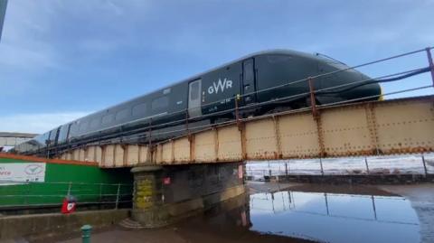 Broken-down train at Dawlish