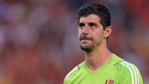 Thibaut Courtois during a Belgium game