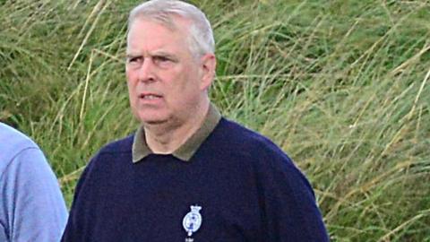 Prince Andrew at Royal Portrush golf course