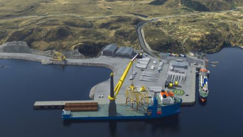 Illustration of new deep water port