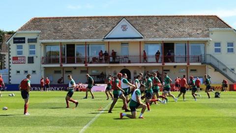 British Lions train at Jersey Reds