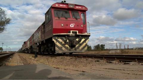 Freight train in Zimbabwe