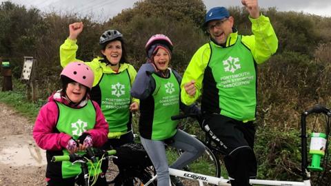 Family cycling