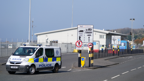 Police at Cairnryan Port