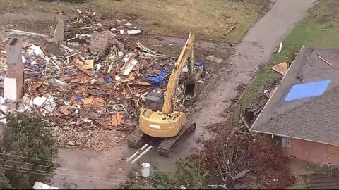 At least 12 people have died as tornadoes sweep through Texas, Alabama and Louisiana.