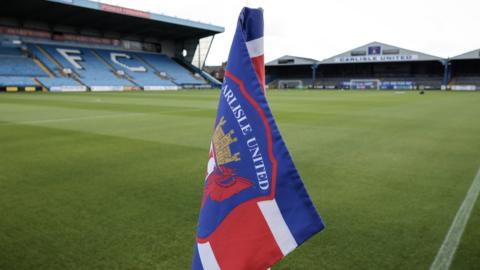 Carlisle United corner flag at Brunton Park