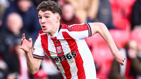 Lewis Koumas in action for Stoke City