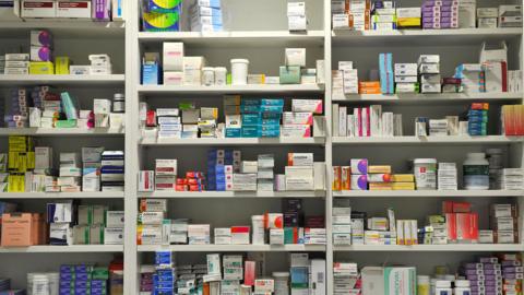 Pharmacist's shelf