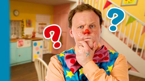 Mr Tumbles spotty bag quiz.