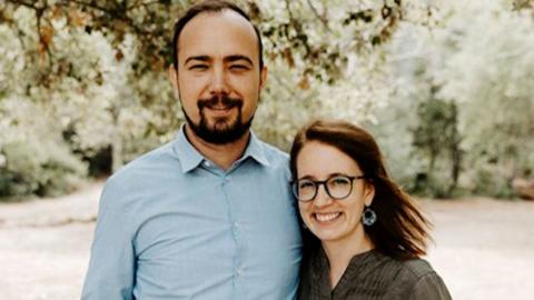 Ryan Corbett pictured with his wife Anna in an undated photo