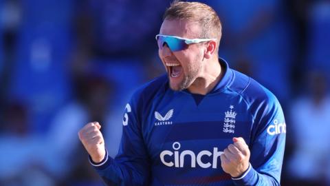 Liam Livingstone celebrates a wicket