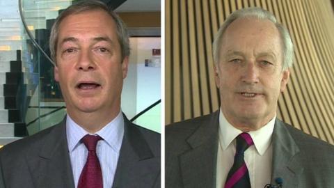 Nigel Farage a Neil Hamilton