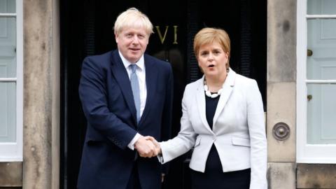 boris johnson and nicola sturgeon