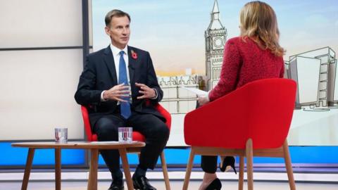 Jeremy Hunt with Laura Kuenssberg