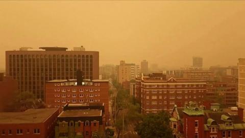 Ottawa skies turn orange