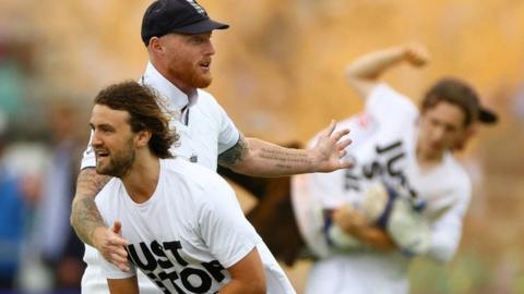 Just Stop Oil protesters on the pitch