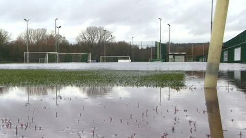 Flooding at Keynsham Town FC