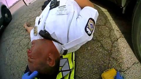 Police officer is treated for a drug overdose
