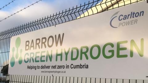 Green Hydrogen in Barrow sign