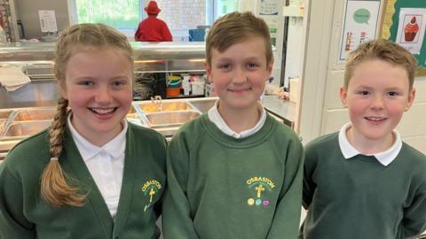 l-r: Isobel, Laurence and Bryn