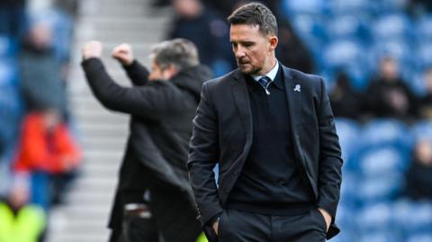 Rangers' interim head coach Barry Ferguson during the defeat by Motherwell